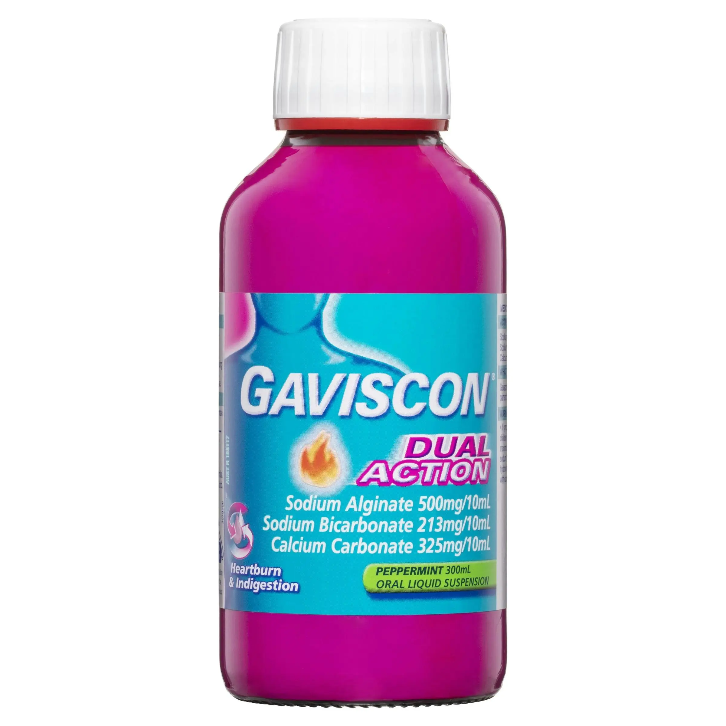 Gaviscon Dual Action Heartburn & Indigestion Relief Peppermint 300ml - Health