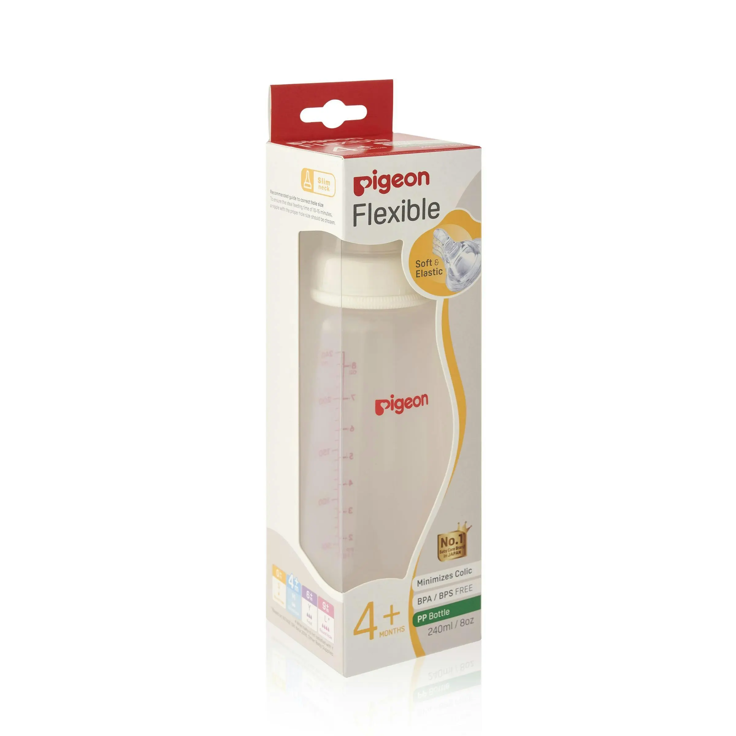 PIGEON Slim Neck Bottle PP 240mL - Baby
