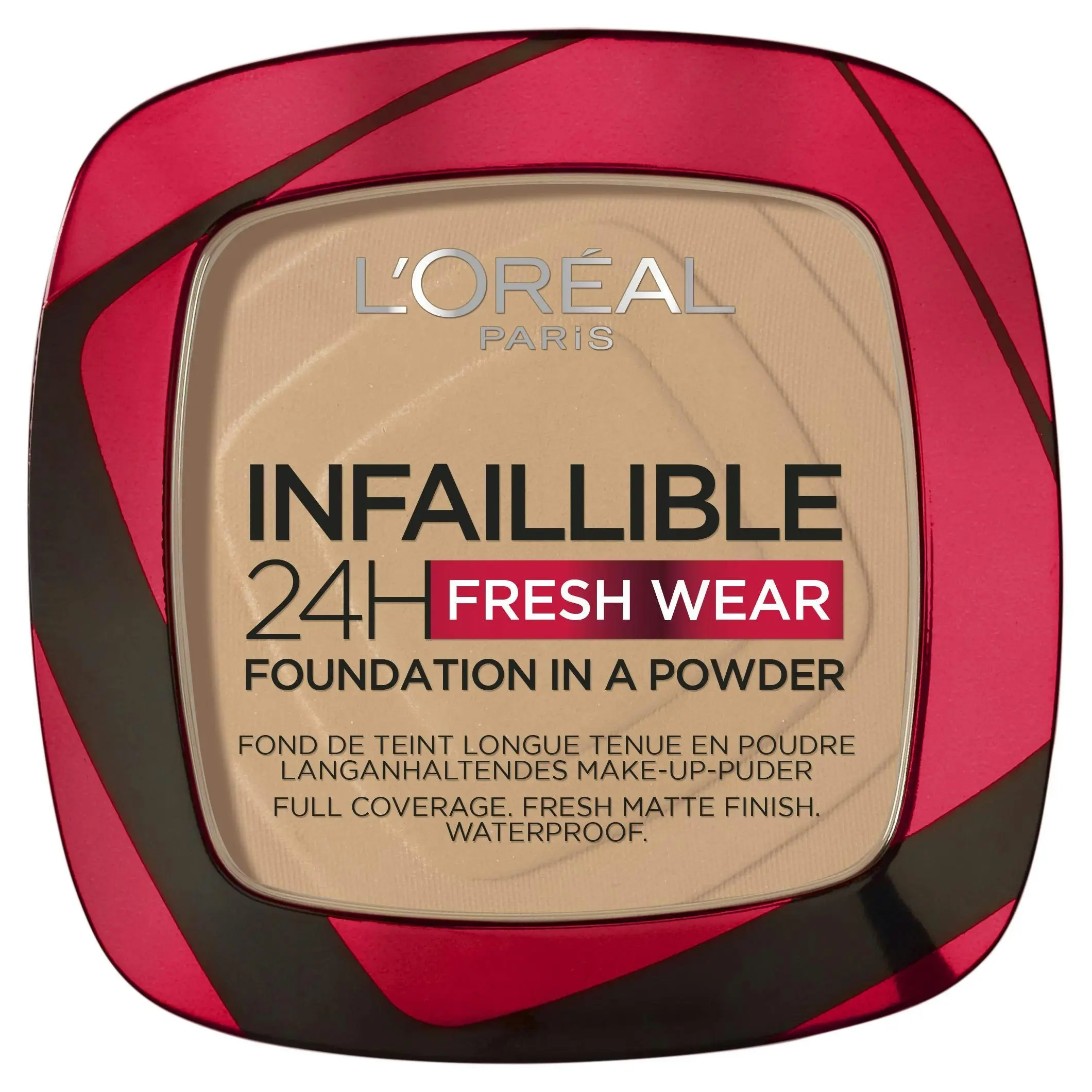 L'Oreal Infallible 24 Hour Foundation in a Powder 140 Golden Beige - Beauty