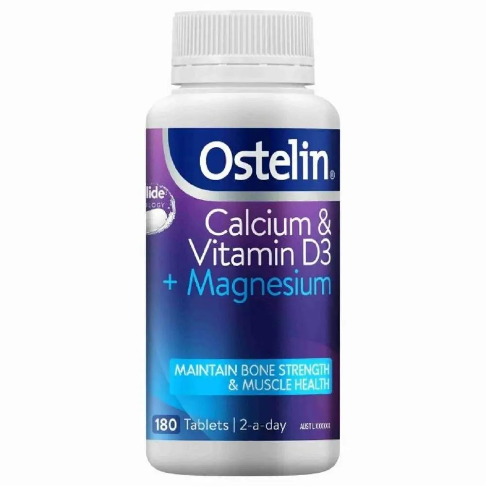 Ostelin Calcium & Vitamin D + Magnesium 180 Tablets - Health