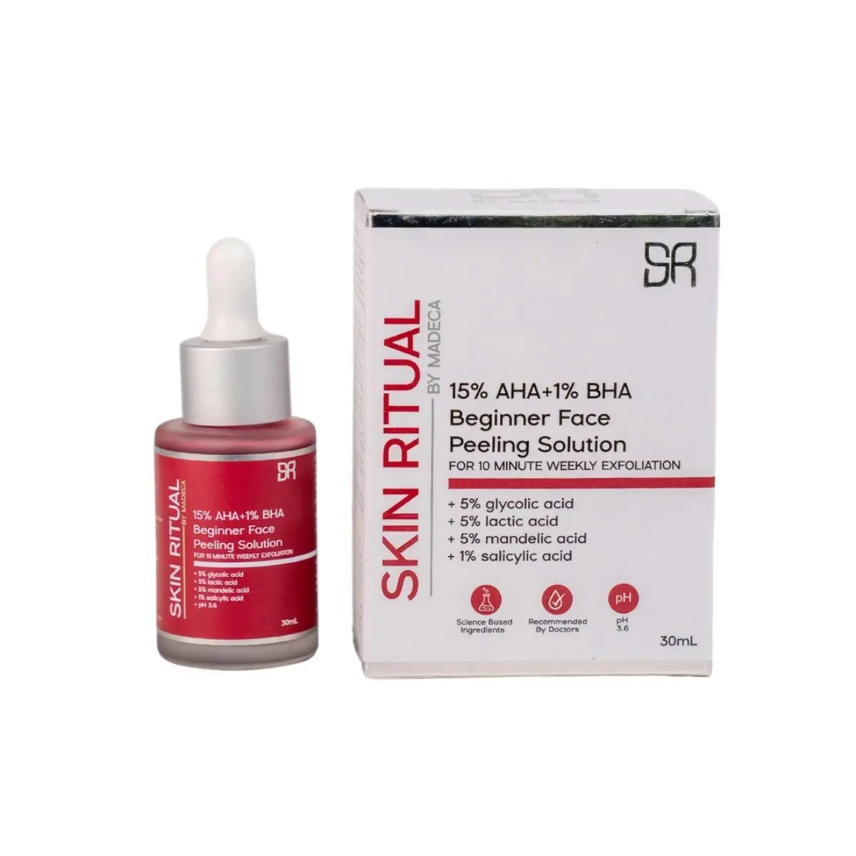 Skin Ritual 15% AHA+1% BHA Beginner Face Peeling Solution 30ml - Beauty