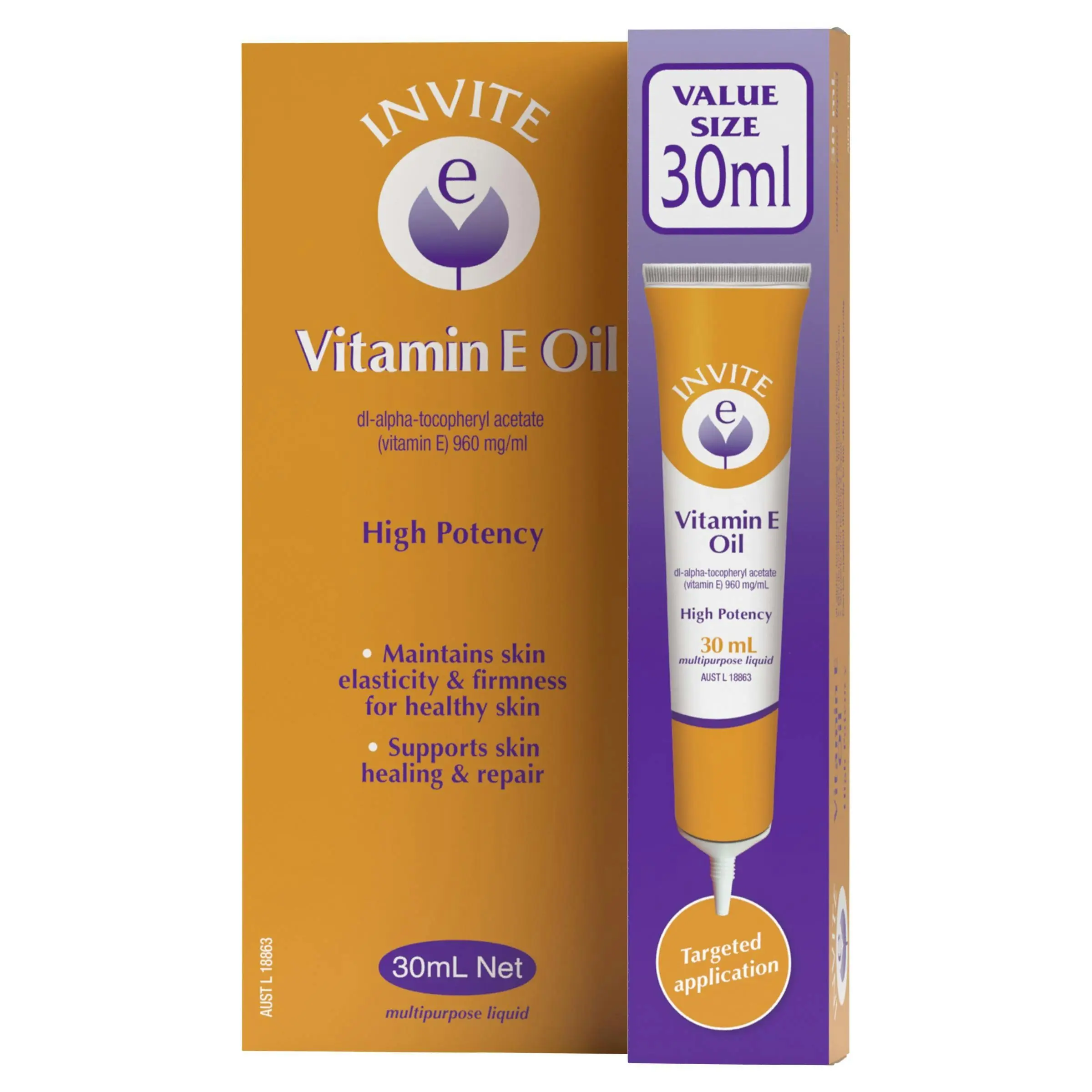 Invite E Vitamin E Oil 30mL - Beauty