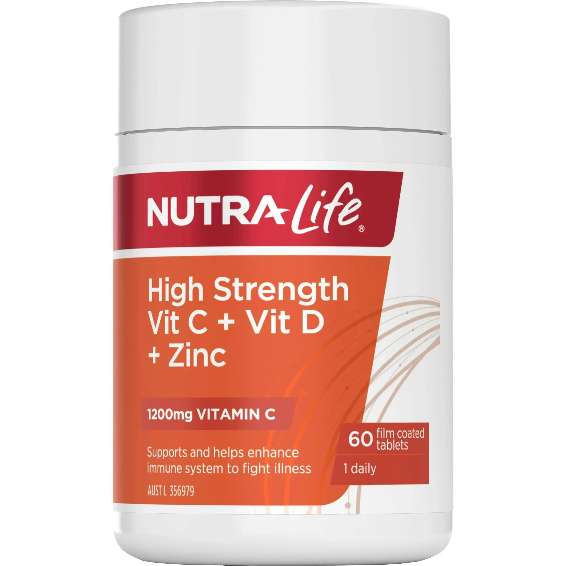 Nutra-Life High Strength Vit C + Vit D + Zinc 60 Tablets