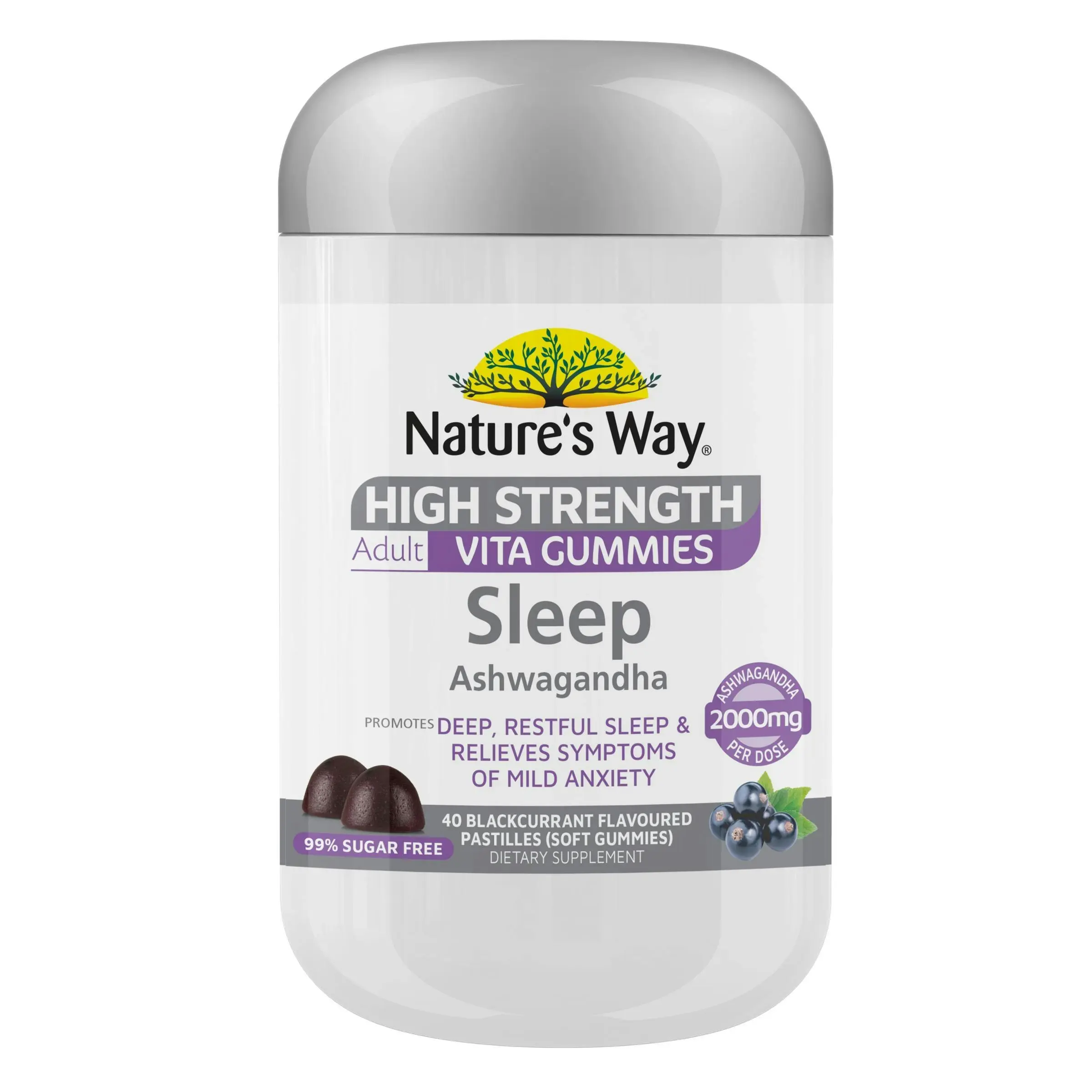 Nature's Way High Strength Adult Vita Gummies Sleep Ashwagandha 40's - Health