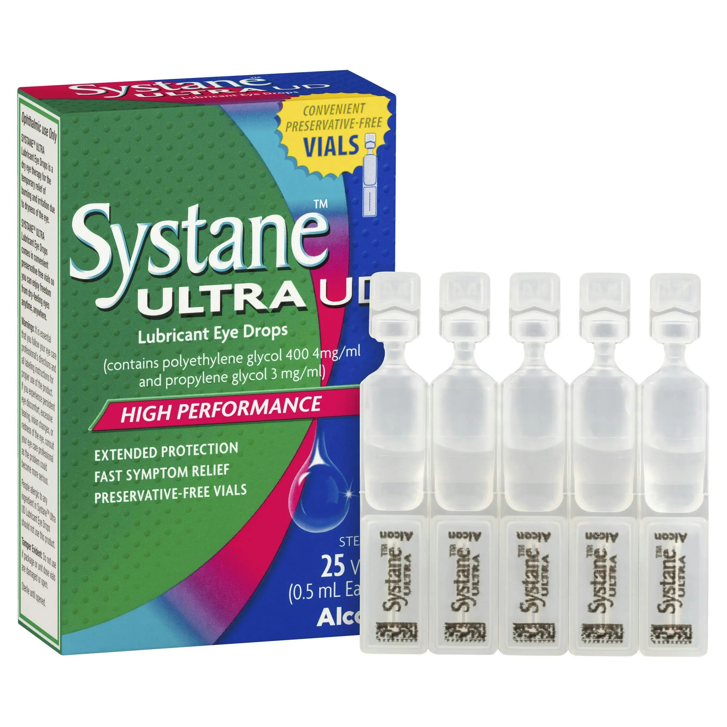 SYSTANE Ultra UD Lubricant Eye Drops 25 x 0.5mL Vials - Beauty