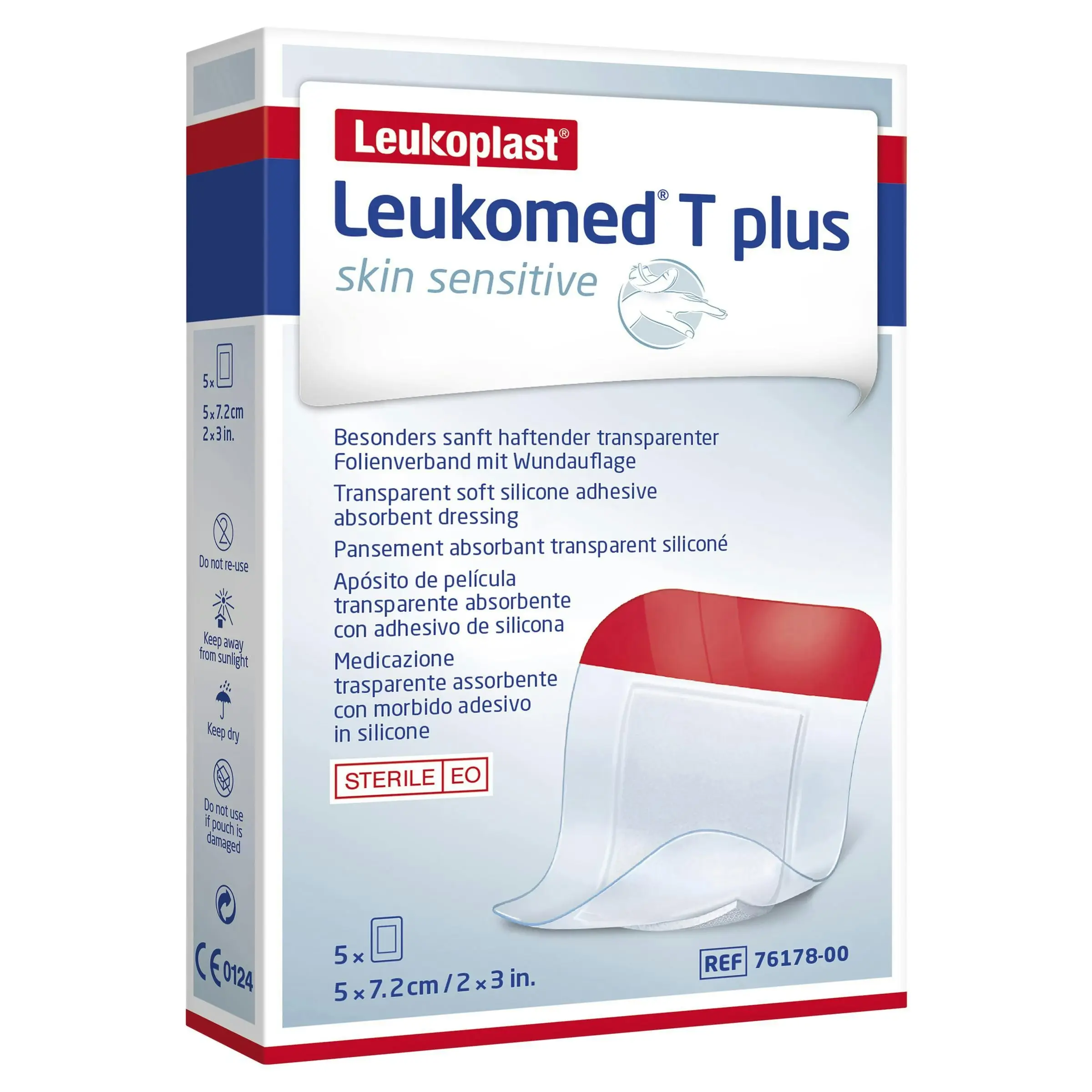 Leukomed T Plus Skin Sensitive 5 x 7.2cm 5 Pack - Health