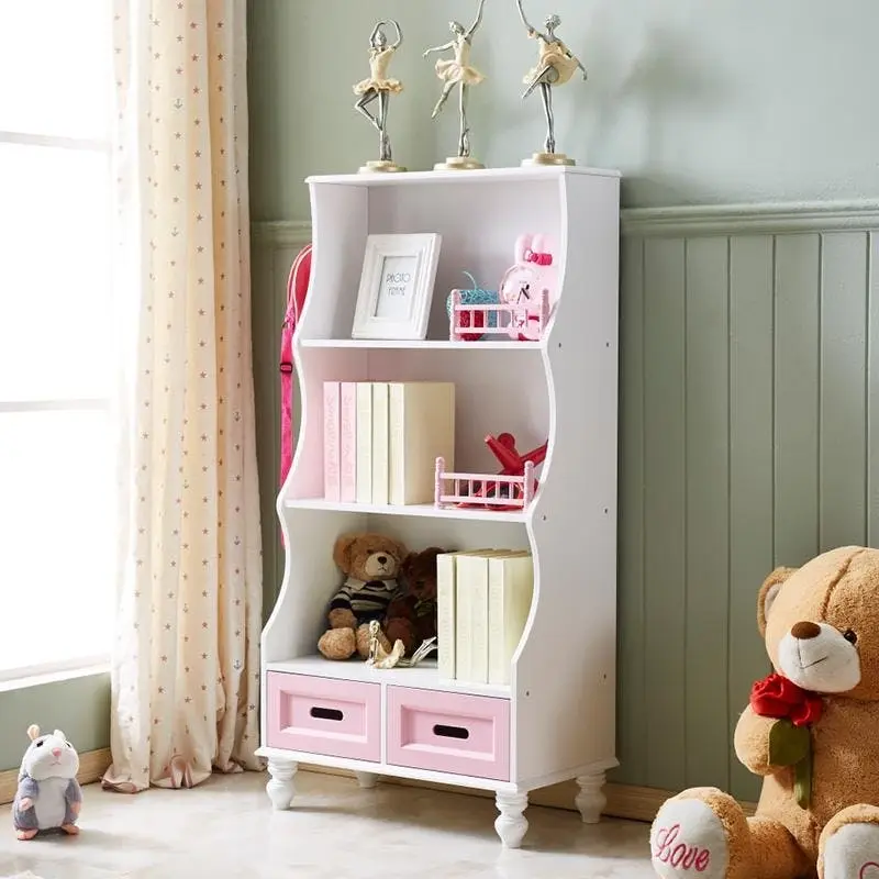 All 4 Kids Gloria Pink Bookcase Book Shelf Storage Unit - Up to 70% Off Kids & Baby Furniture