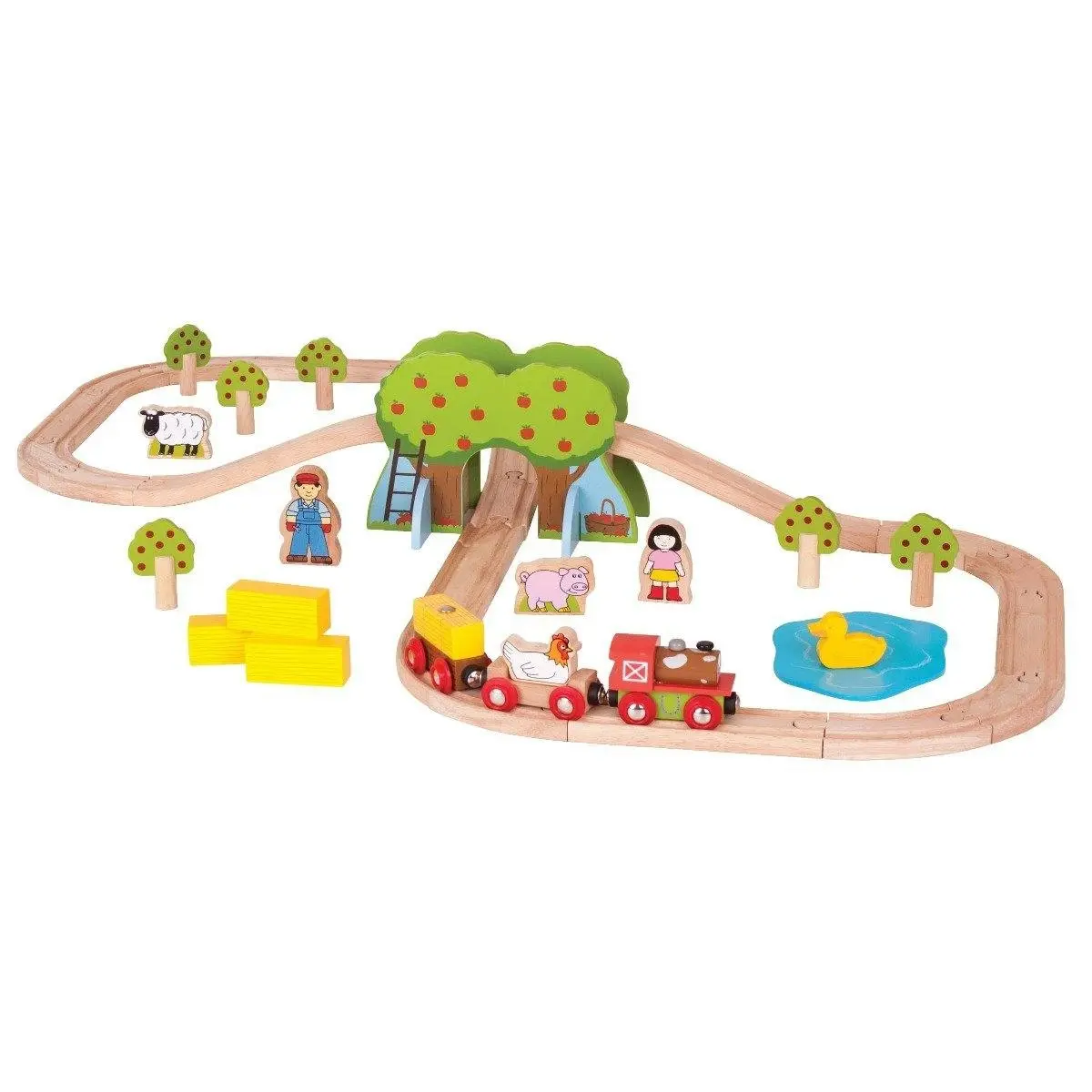 Bigjigs Rail Farm Train Set - Toys & Games