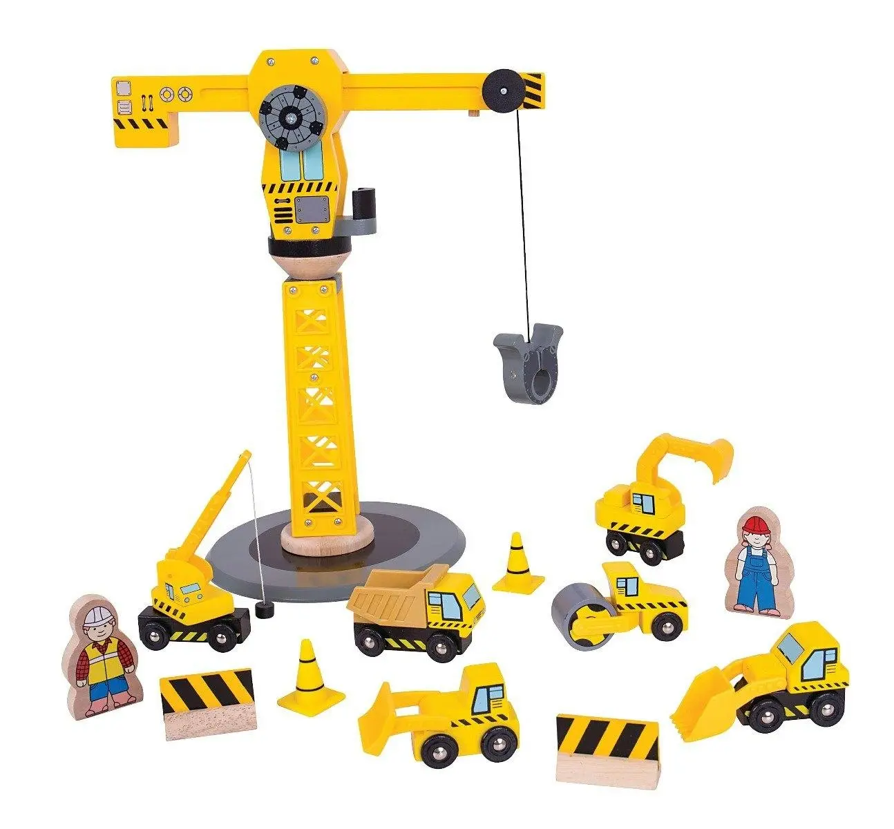 Bigjigs Rail Big Crane Construction Set - Toys & Games