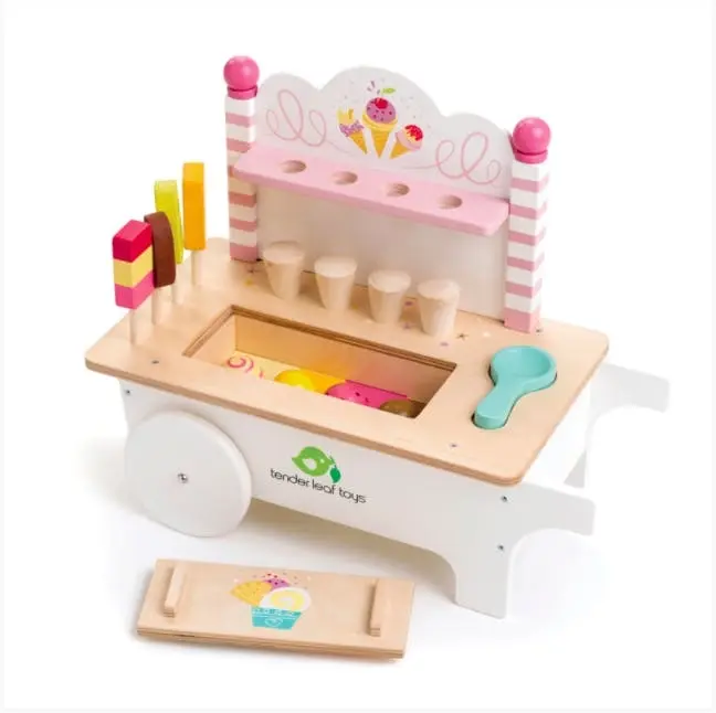 Tender Leaf Toys Pretend Push Along Ice Cream Cart - Toys & Games