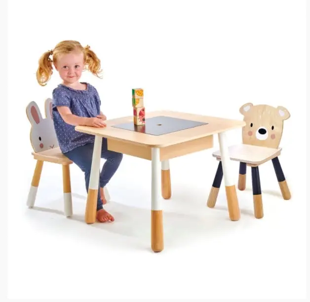 Tender Leaf Toys Kids Wooden Forest Table and 2 Chairs - Toys & Games