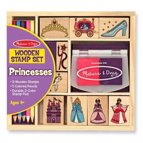 Melissa & Doug Wooden Princess Stamp Set - Toys & Games