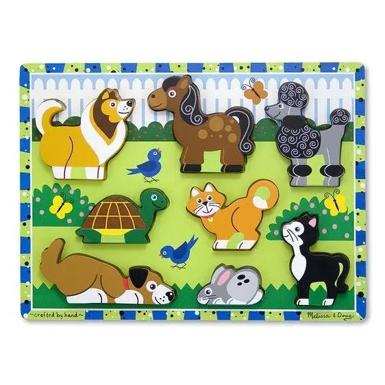 Melissa & Doug Pets Chunky Puzzle 8pce - Toys & Games