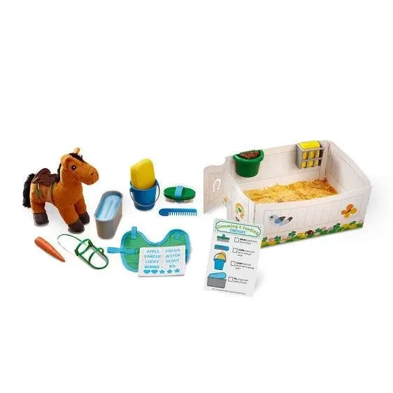 Melissa & Doug Feed & Groom Horse Care Play Set - Toys & Games
