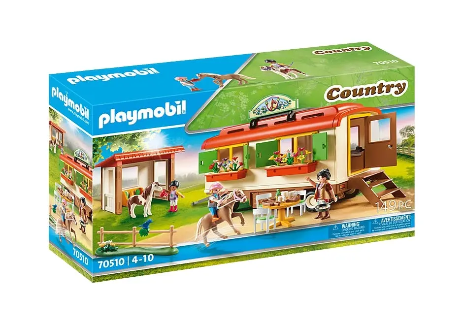Playmobil Pony Shelter with Mobile Home - Toys & Games