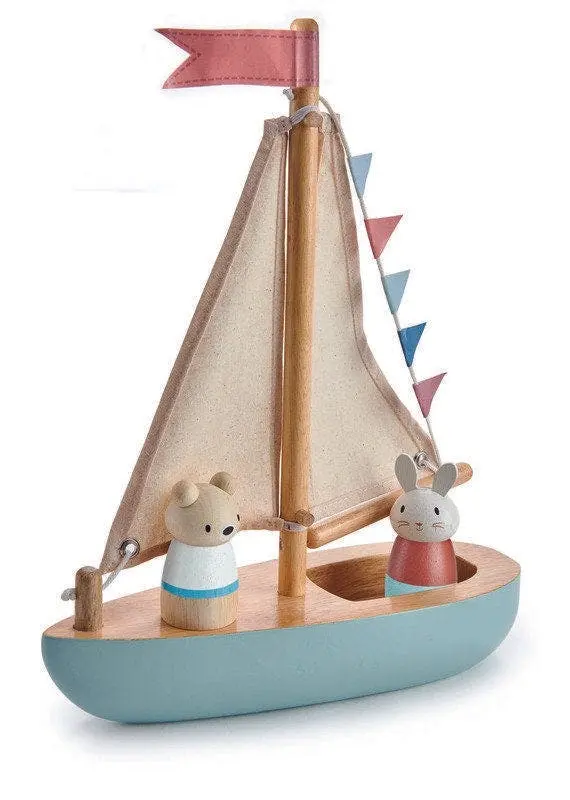 Tender Leaf Toys Wooden Sailaway Boat - Toys & Games