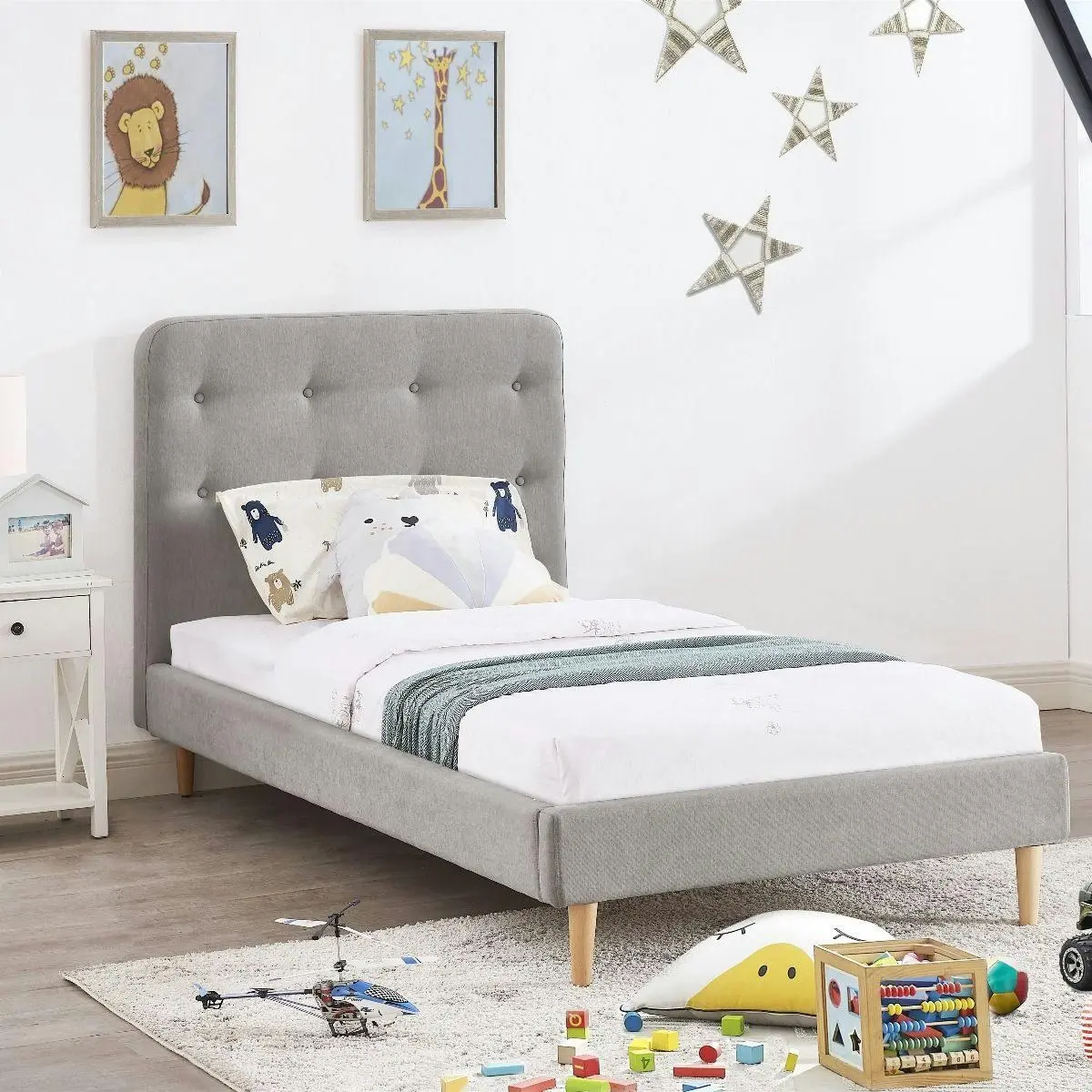 All 4 Kids Camila Fabric Single Bed - Furniture