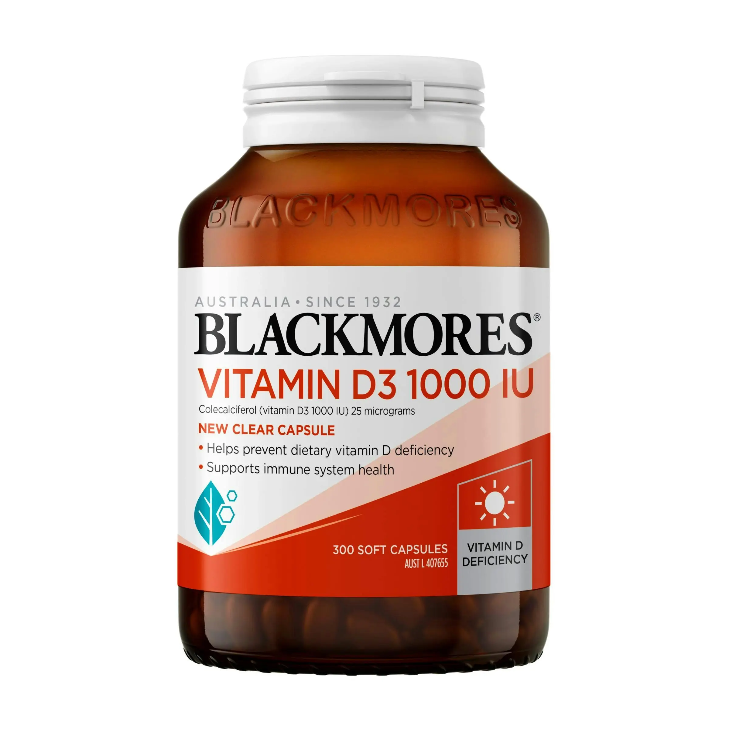 Blackmores Vitamin D3 1000IU 300 Capsules - Health