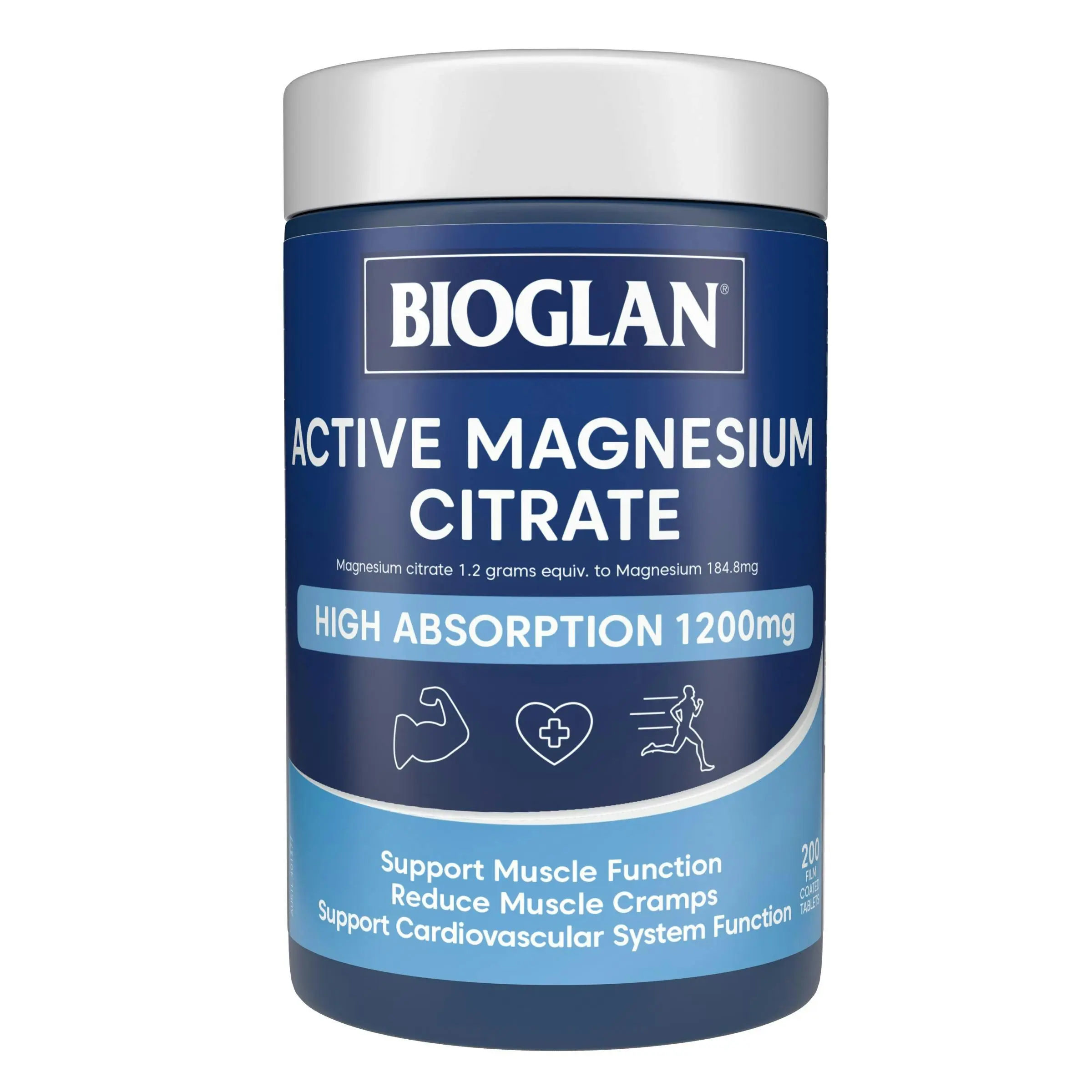 Bioglan Active Magnesium Citrate 200 Tablets - Half Price Vitamins Sale