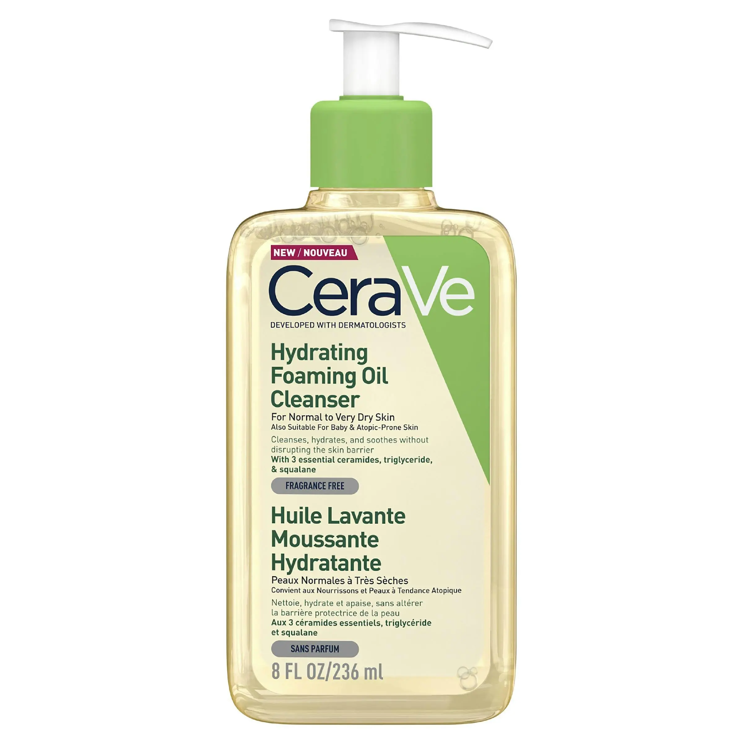 CeraVe Hydrating Foaming Oil Cleanser 236ml - Beauty
