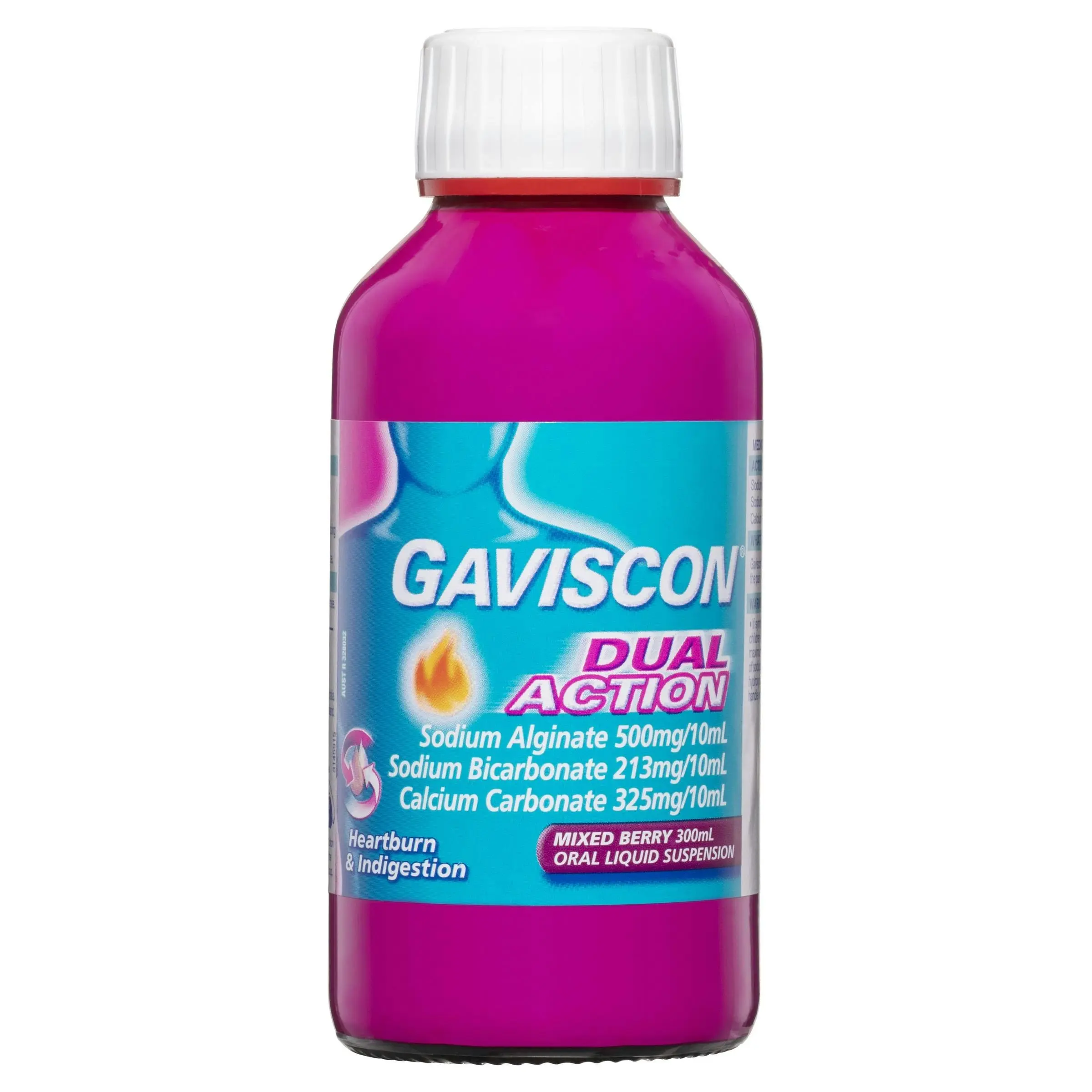 Gaviscon Dual Action Heartburn & Indigestion Relief Mixed Berry 300ml - Health
