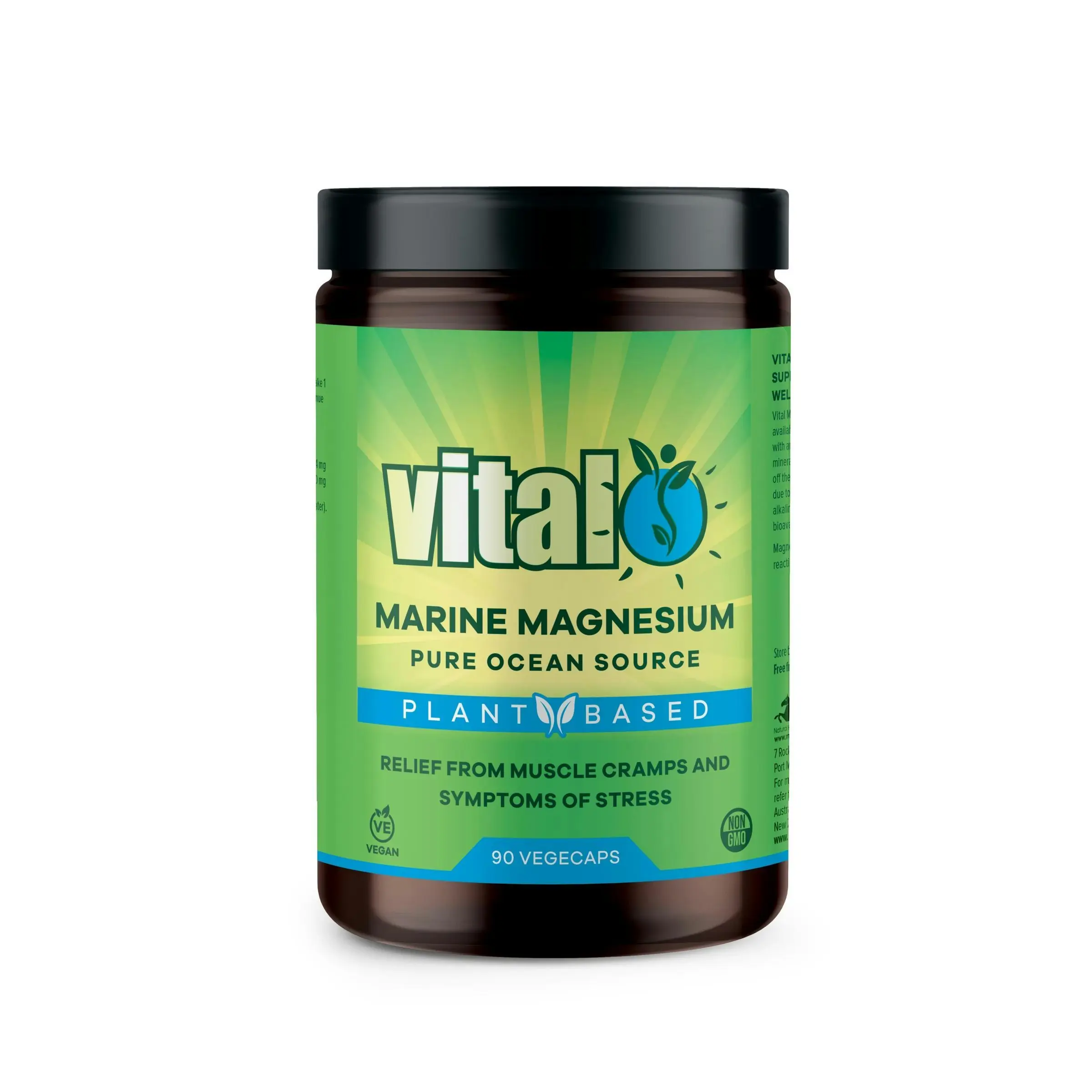 Vital Plant Based Marine Magnesium 90 Vegecaps - Health