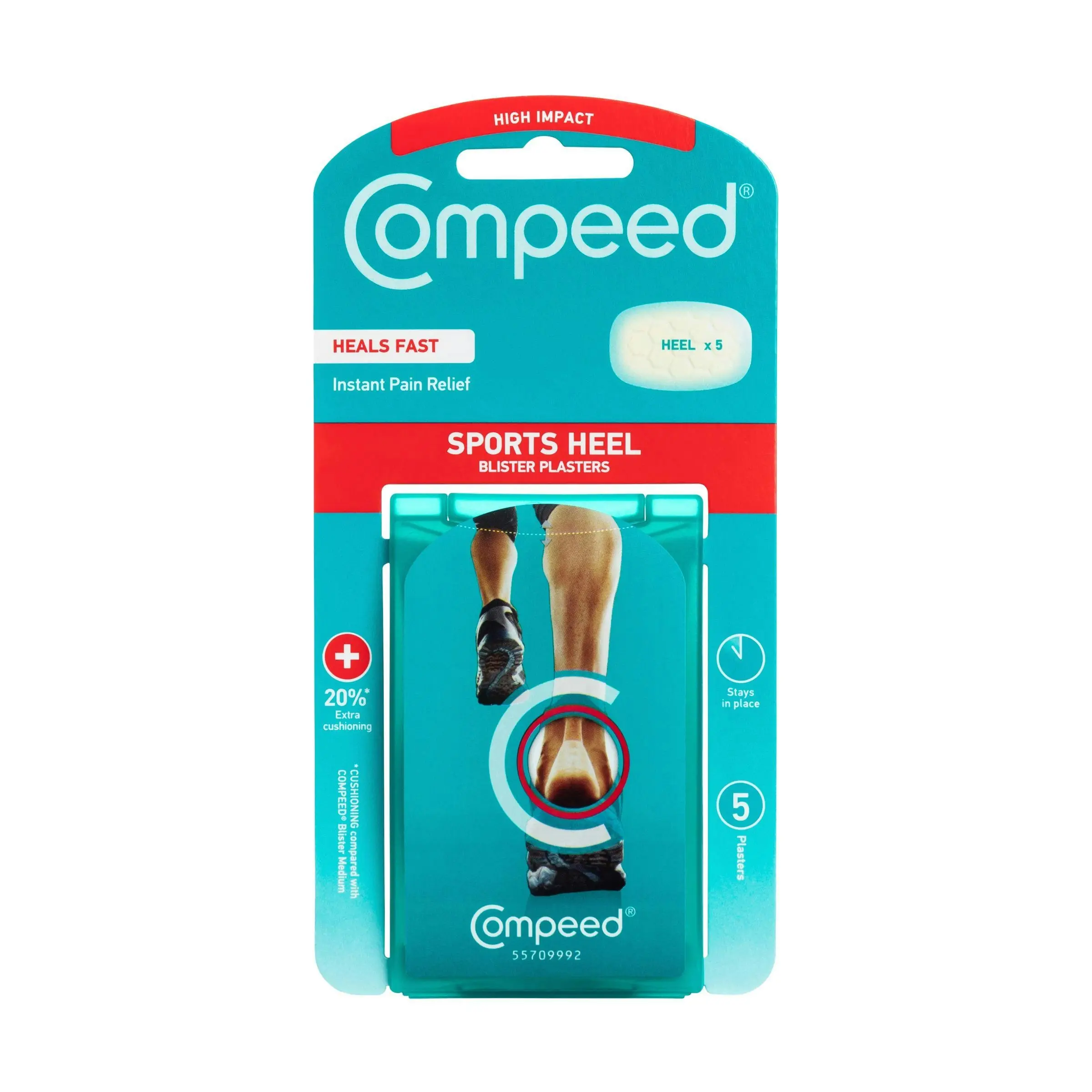 COMPEED Sports Heel Blister Plasters 5 Pack - Health