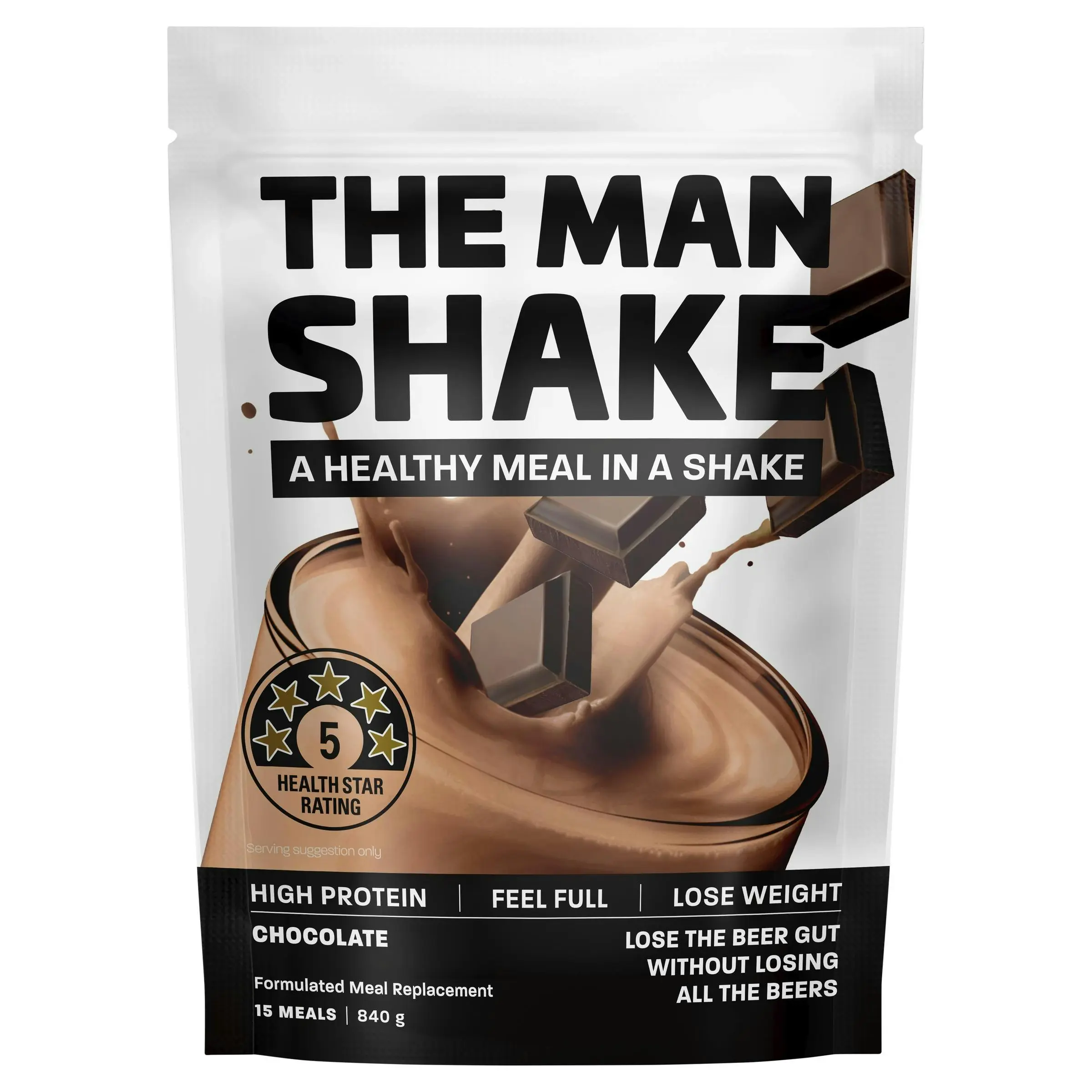 The Man Shake Meal Replacement Chocolate 840g - Health