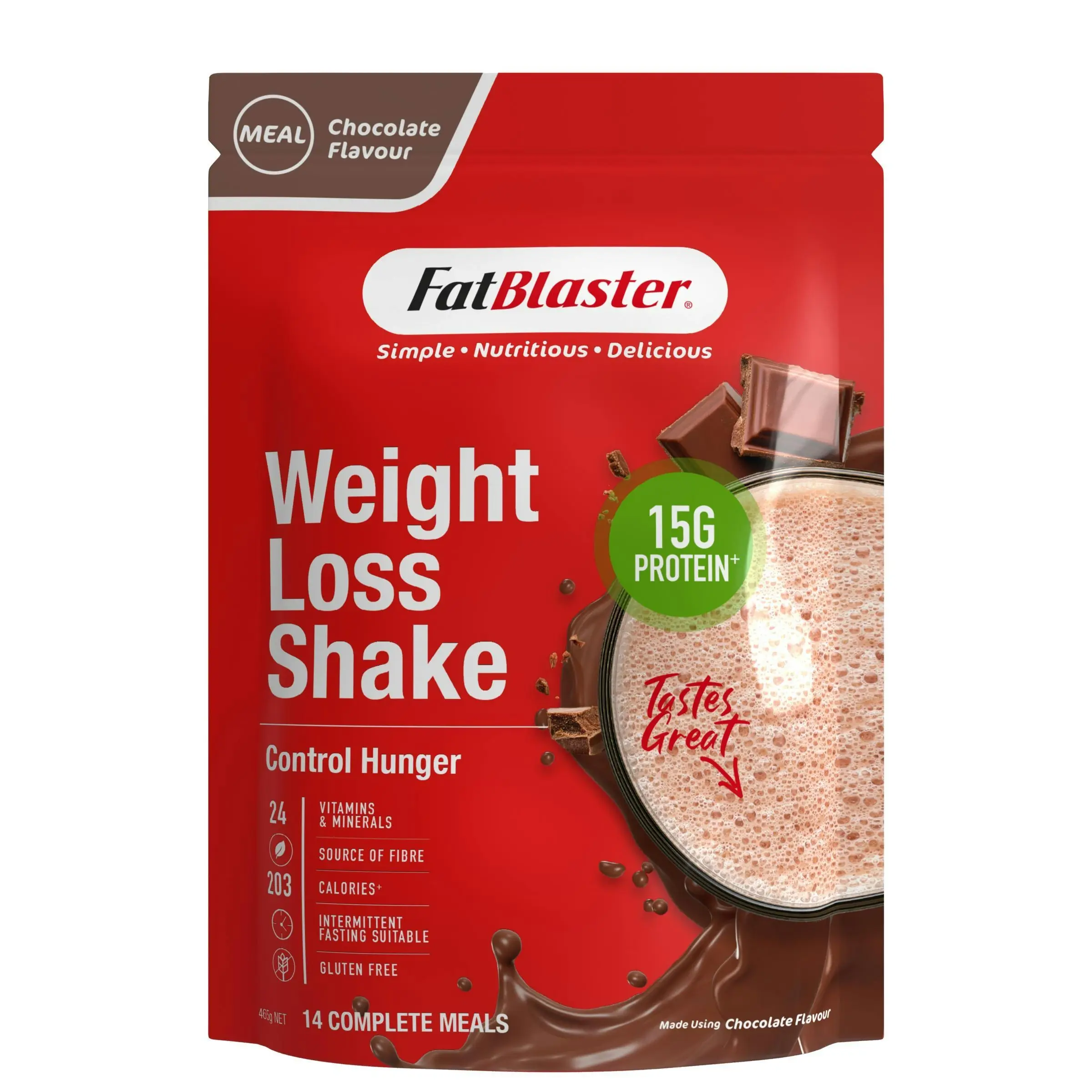 FatBlaster Weight Loss Shake Chocolate 465g - Health