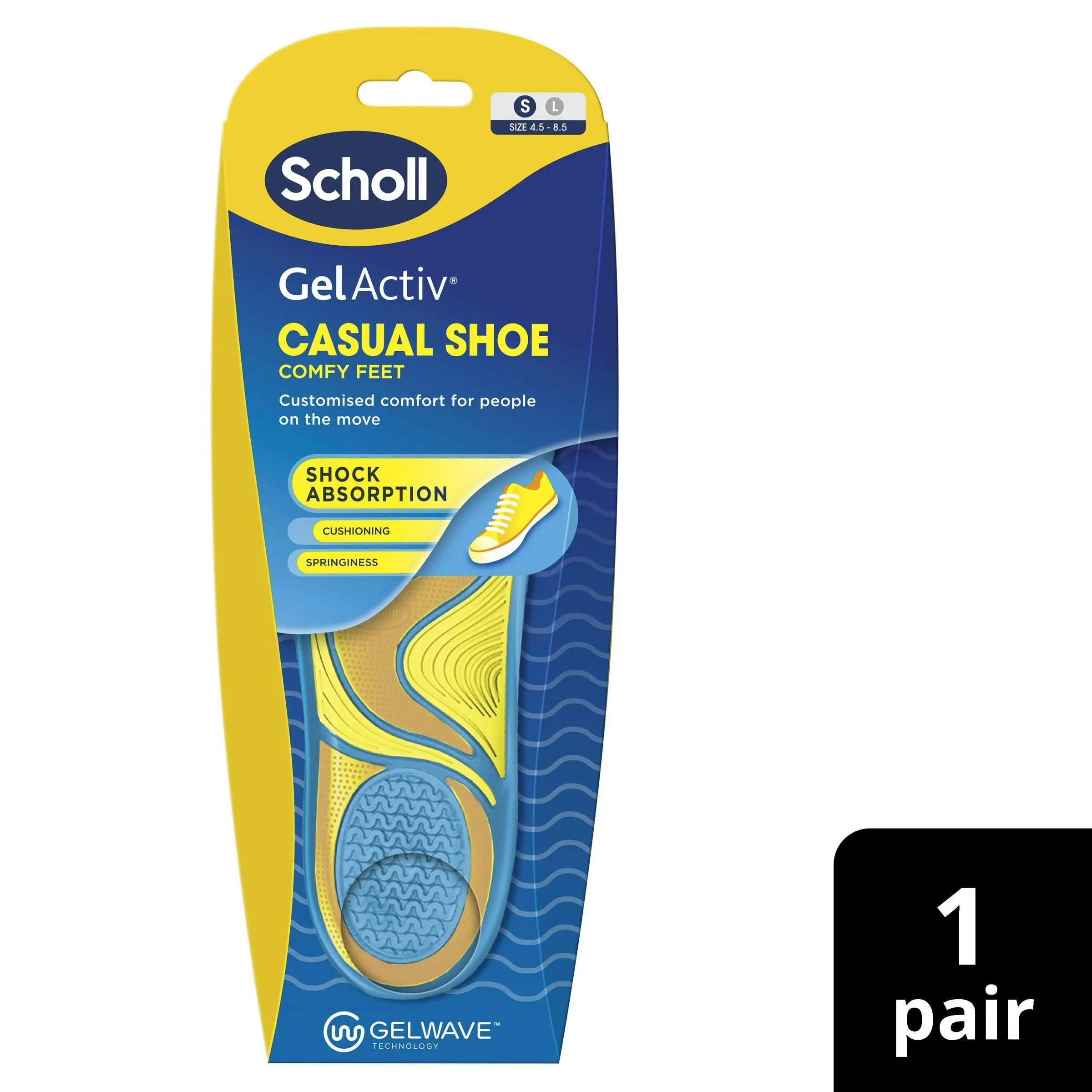 Scholl Gel Activ Insole Casual Small - Fashion