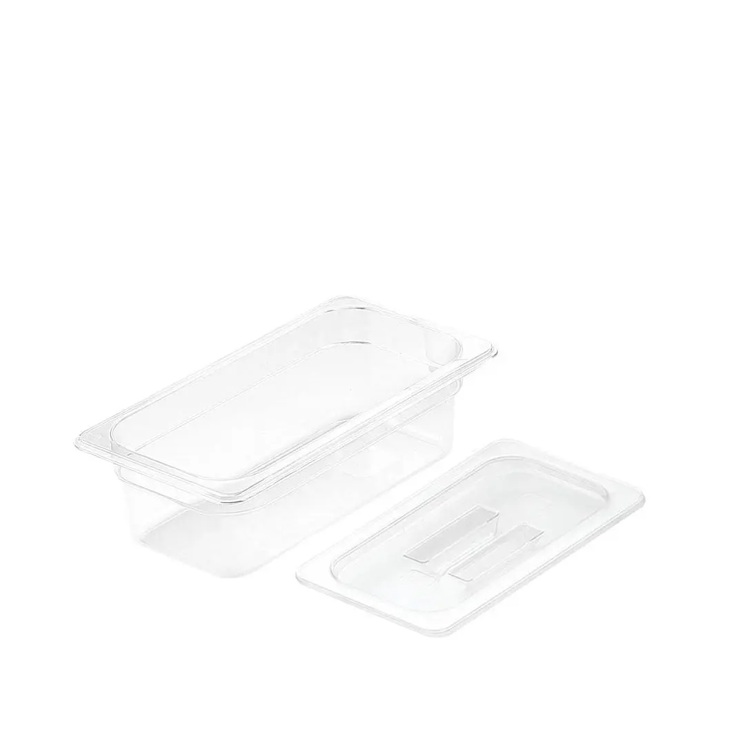 SOGA 100mm Clear Gastronorm GN Pan 1/3 Food Tray Storage with Lid - Home & Garden