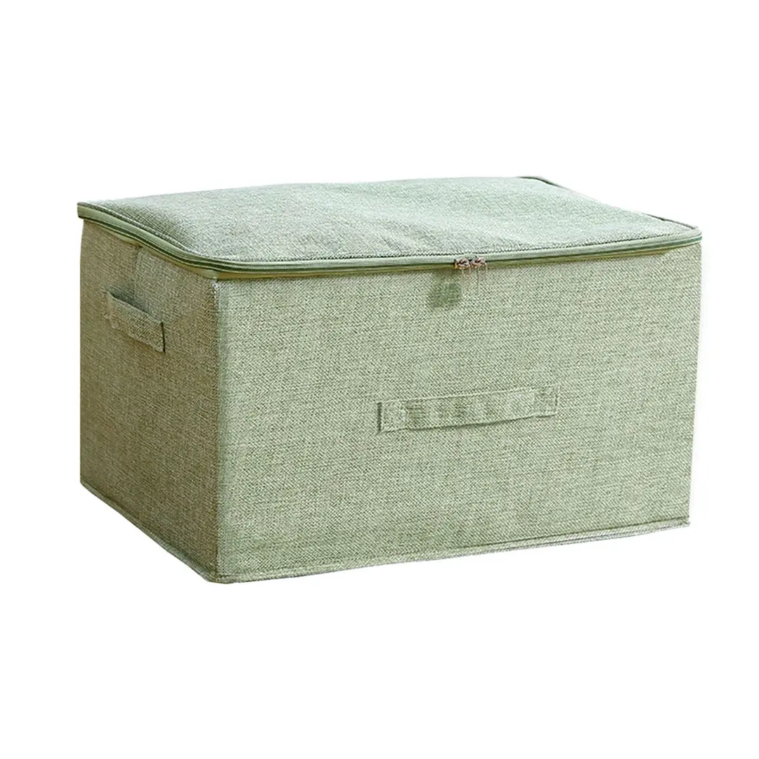 SOGA Green Large Portable Double Zipper Storage Box Moisture Proof Clothes Basket Foldable Home Organiser - Home & Garden