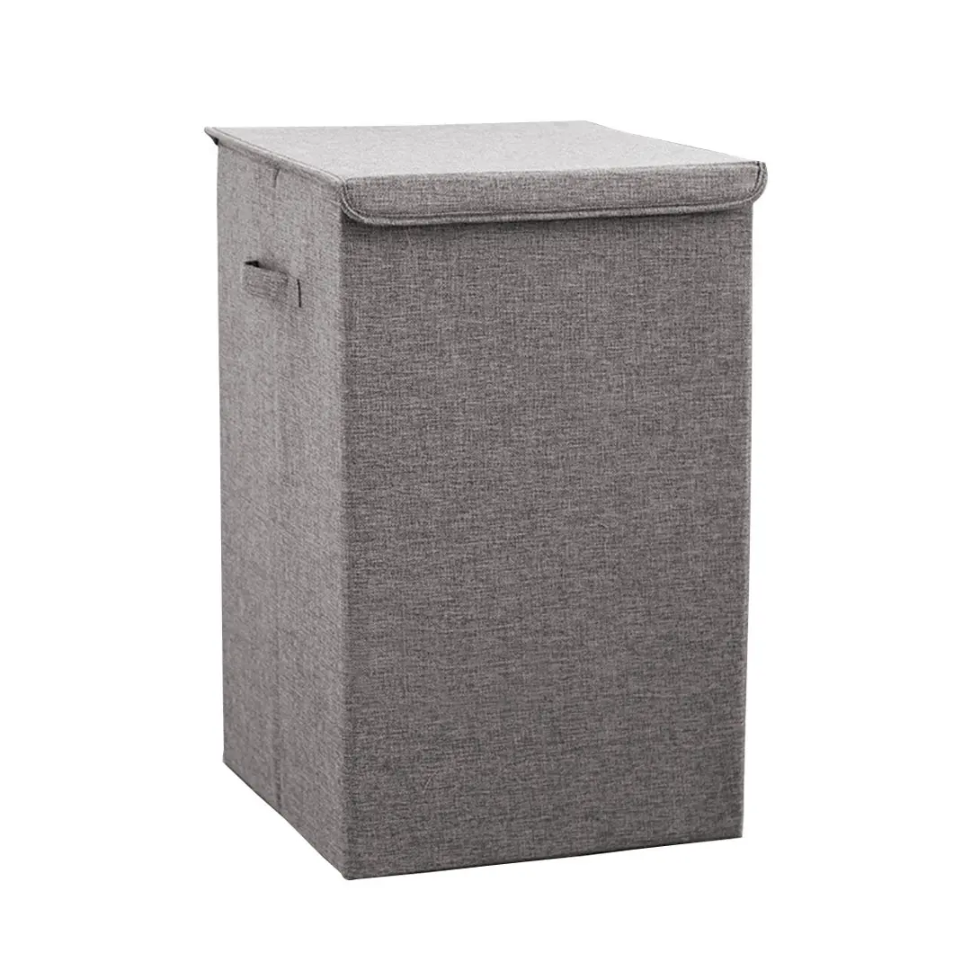 SOGA Grey Medium Collapsible Laundry Hamper Storage Box Foldable Canvas Basket Home Organiser Decor - Outdoor Storage Boxes - Up to 60% off