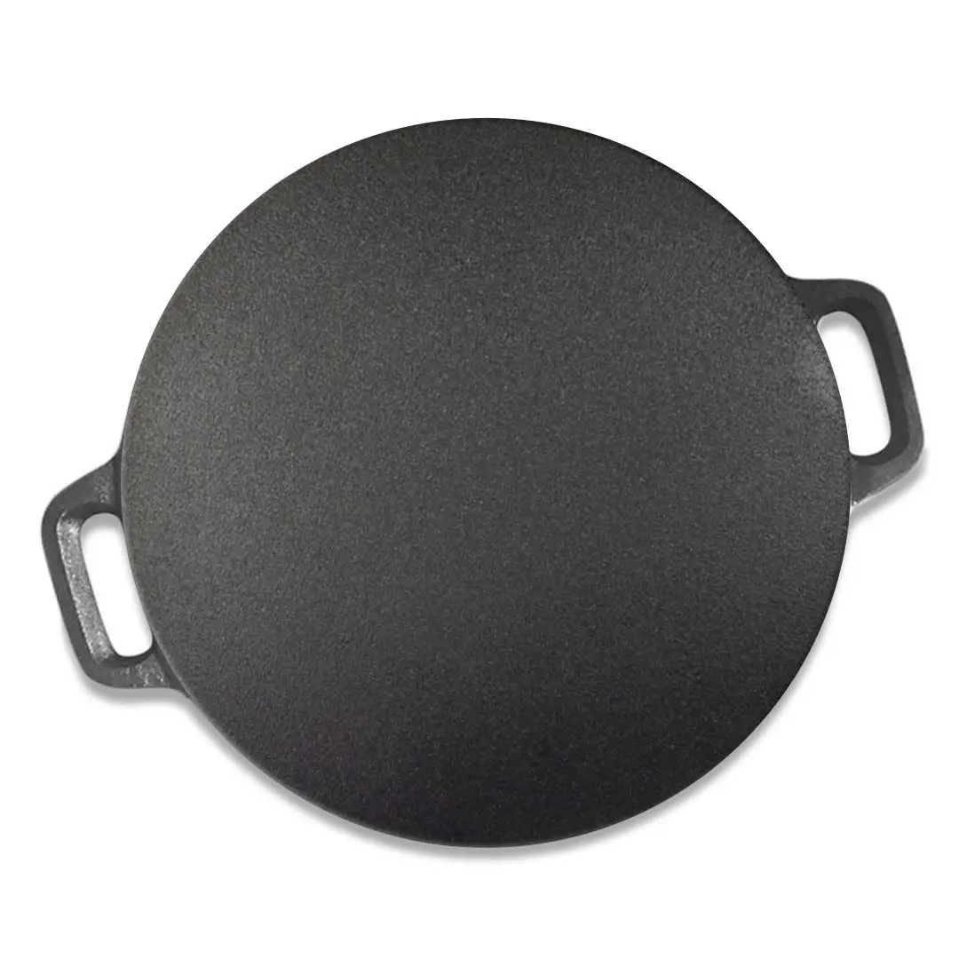 SOGA Cast Iron Induction Crepes Pan Baking Cookie Pancake Pizza Bakeware - Home & Garden