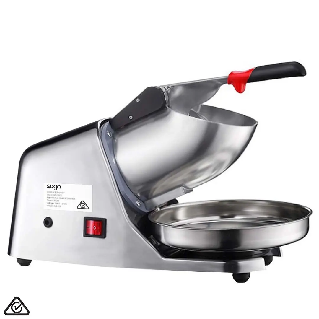 SOGA Dual Blade Ice Shaver Electric Stainless Steel Ice Crusher Slicer Machine Commercial - Home & Garden