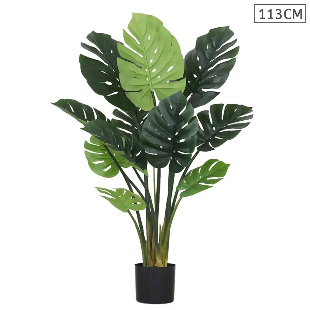 SOGA 113cm Artificial Indoor Potted Turtle Back Fake Decoration Tree Flower Pot Plant - Home & Garden