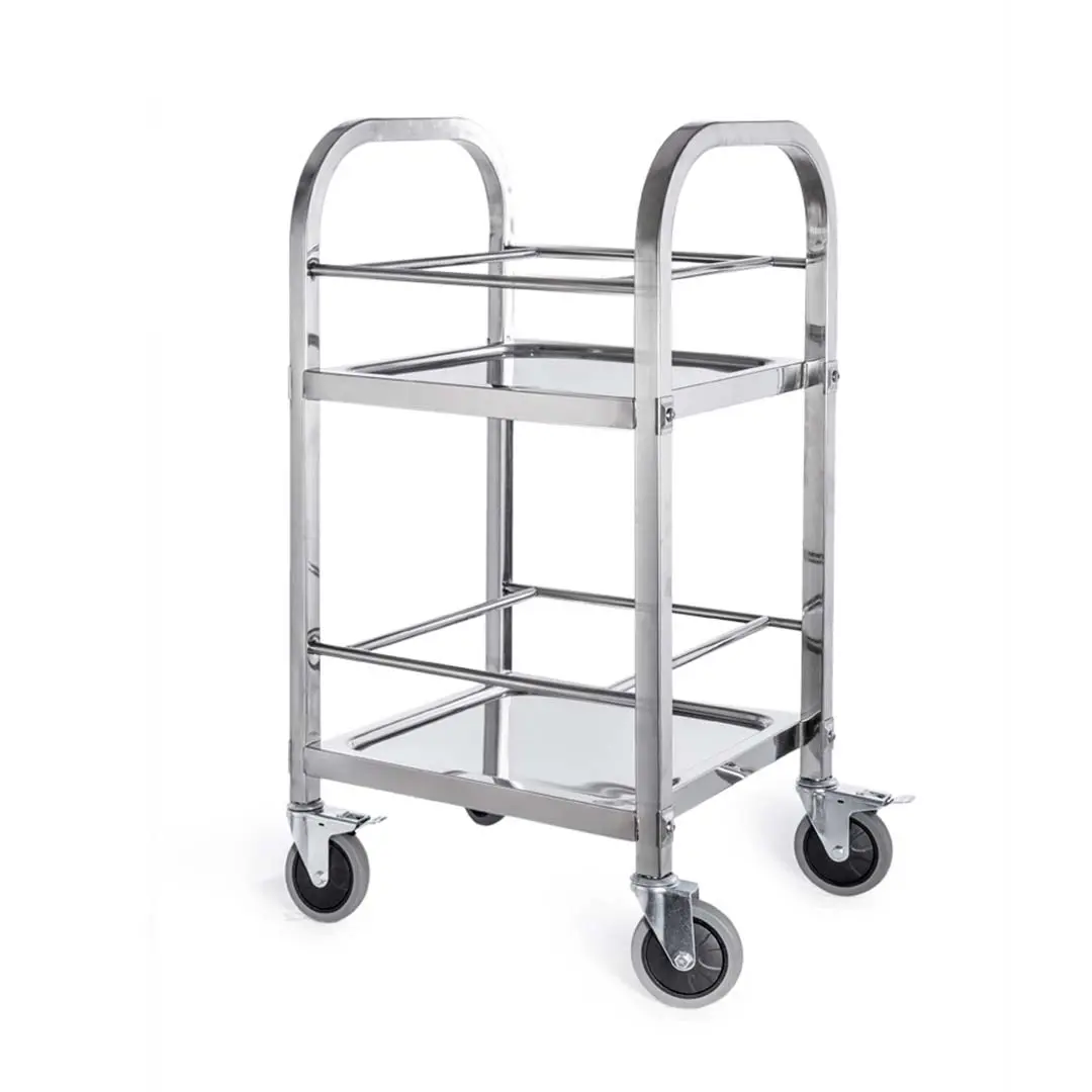 SOGA Stainless Steel Drink Wine Food Trolley Commercial Kitchen - Furniture