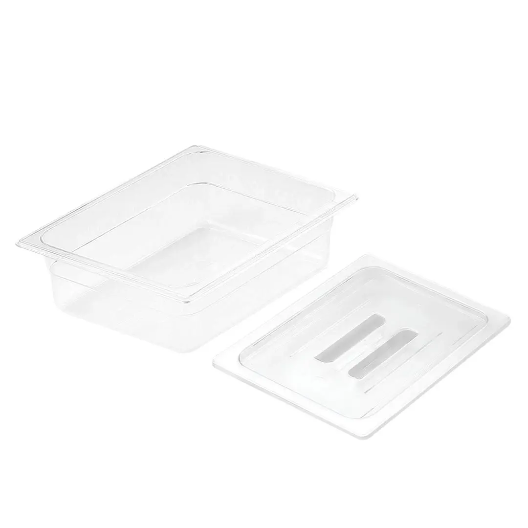 SOGA 150mm Clear Gastronorm GN Pan 1/2 Food Tray Storage with Lid - Home & Garden