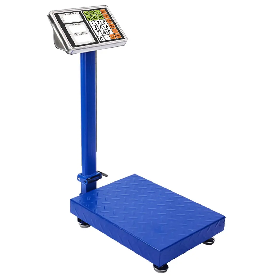 SOGA 150kg Electronic Digital Platform Scale Computing Shop Postal Weight Blue - Home & Garden