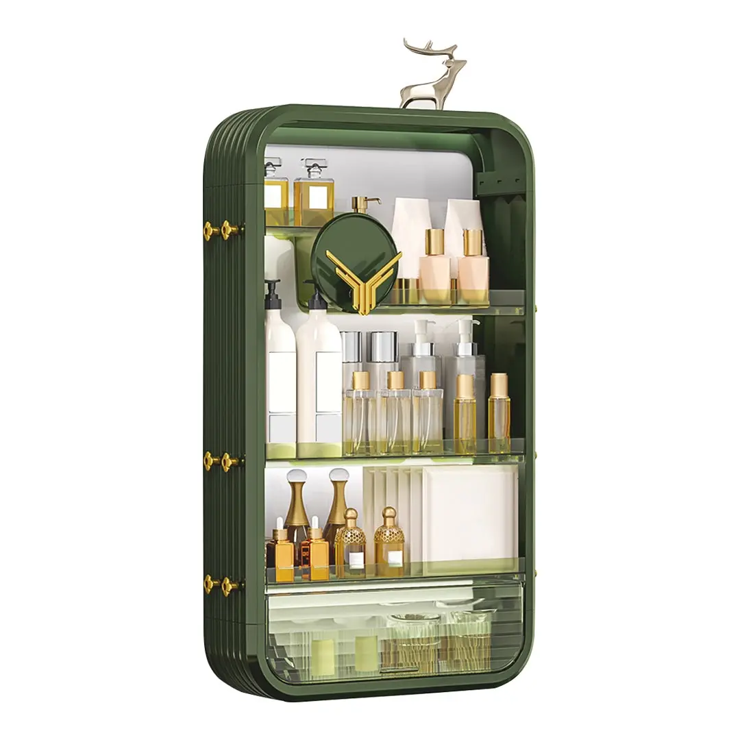 SOGA Green Multi Tier Cosmetic Storage Rack Bathroom Vanity Tray Display Stand Organiser - Furniture