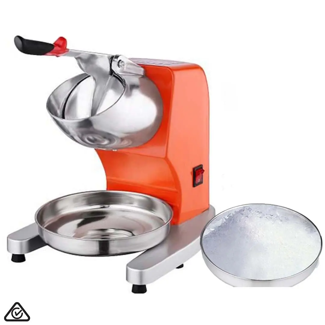 SOGA Ice Shaver Electric Stainless Steel Ice Crusher Slicer Machine Commercial Orange - Home & Garden