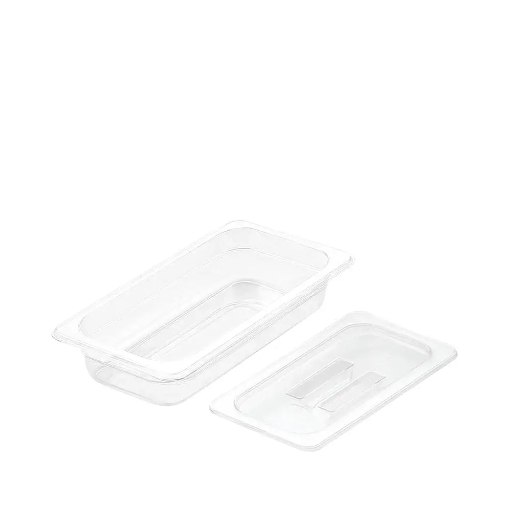 SOGA 65mm Clear Gastronorm GN Pan 1/3 Food Tray Storage with Lid - Home & Garden