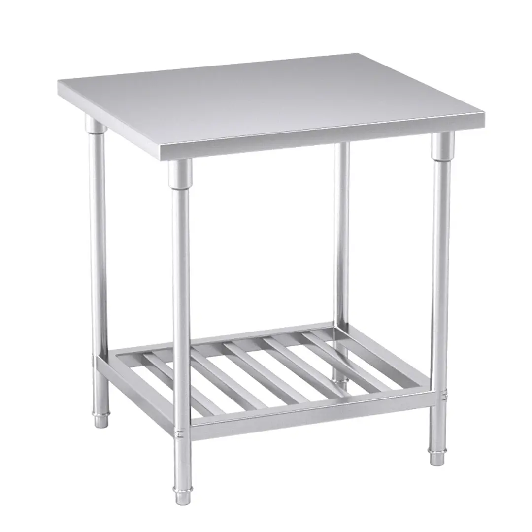 SOGA Commercial Catering Kitchen Stainless Steel Prep Work Bench Table 80*70*85cm - Furniture