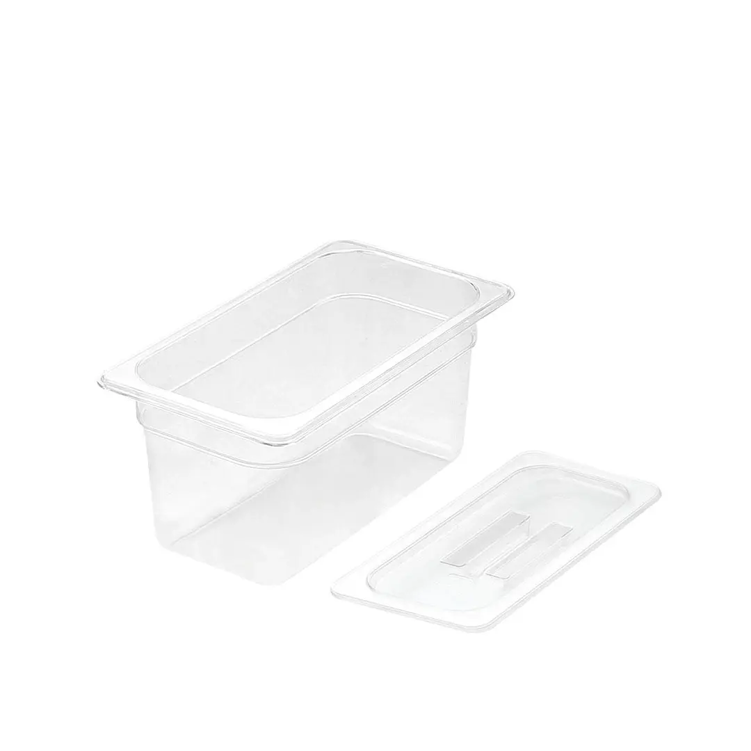 SOGA 150mm Clear Gastronorm GN Pan 1/3 Food Tray Storage with Lid - Home & Garden
