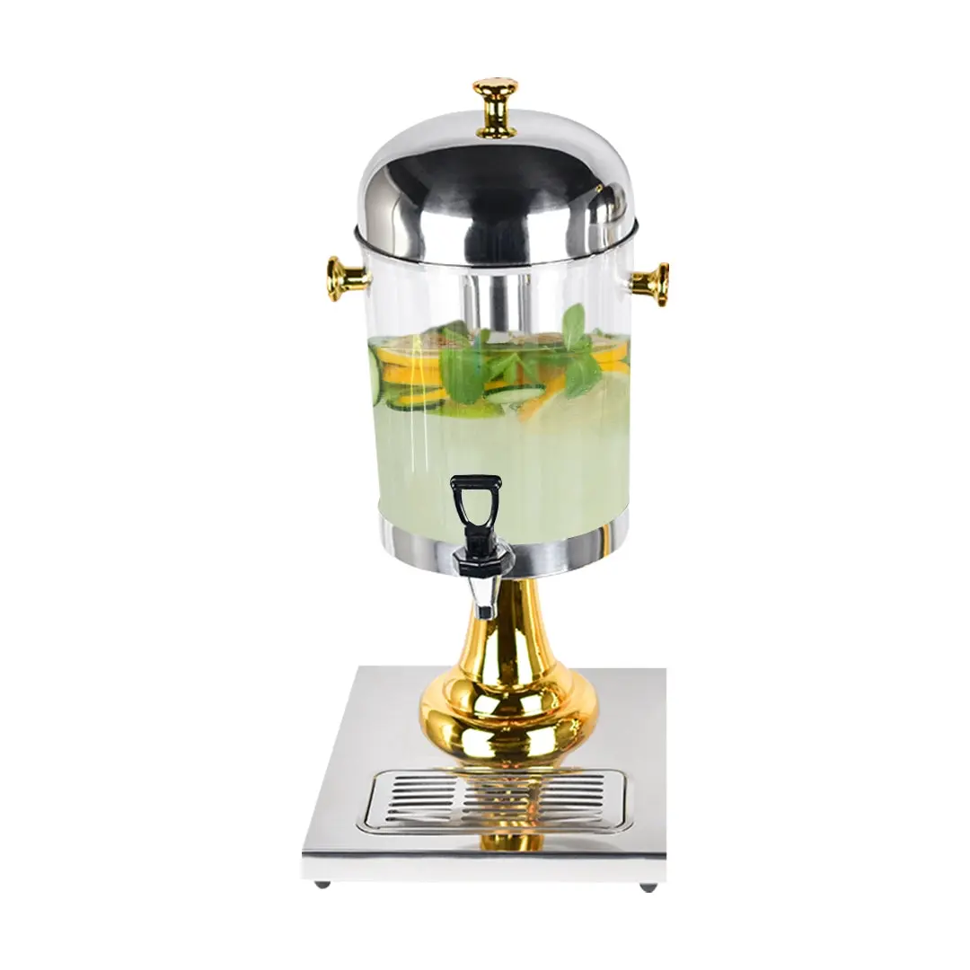 SOGA Single 8L Stainless Steel Dispenser Beverage Juicer Transparent Commercial Drink Container Jug - Home & Garden