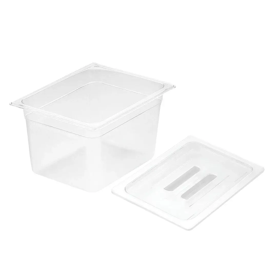 SOGA 200mm Clear Gastronorm GN Pan 1/2 Food Tray Storage with Lid - Home & Garden