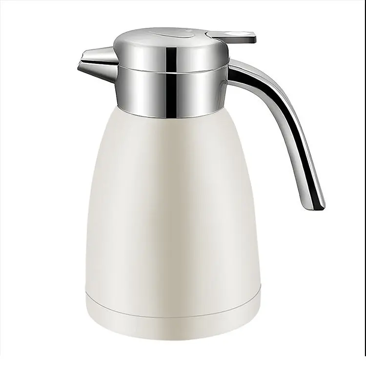 SOGA 2.2L Stainless Steel Water Bottle Insulated Vacuum Flask Coffee Jug Thermal White - Home & Garden