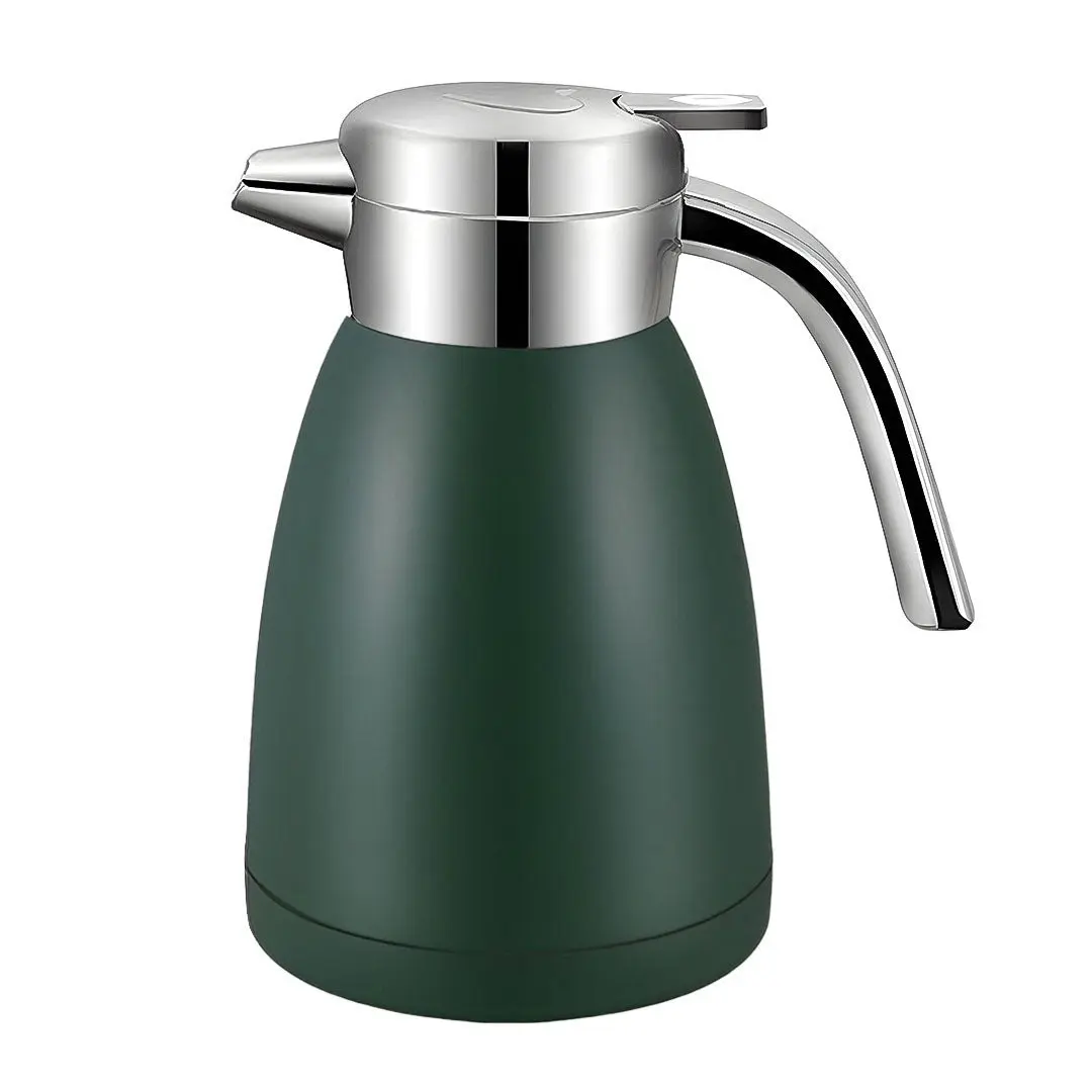 SOGA 2.2L Stainless Steel Water Bottle Insulated Vacuum Flask Coffee Jug Thermal Green - Home & Garden