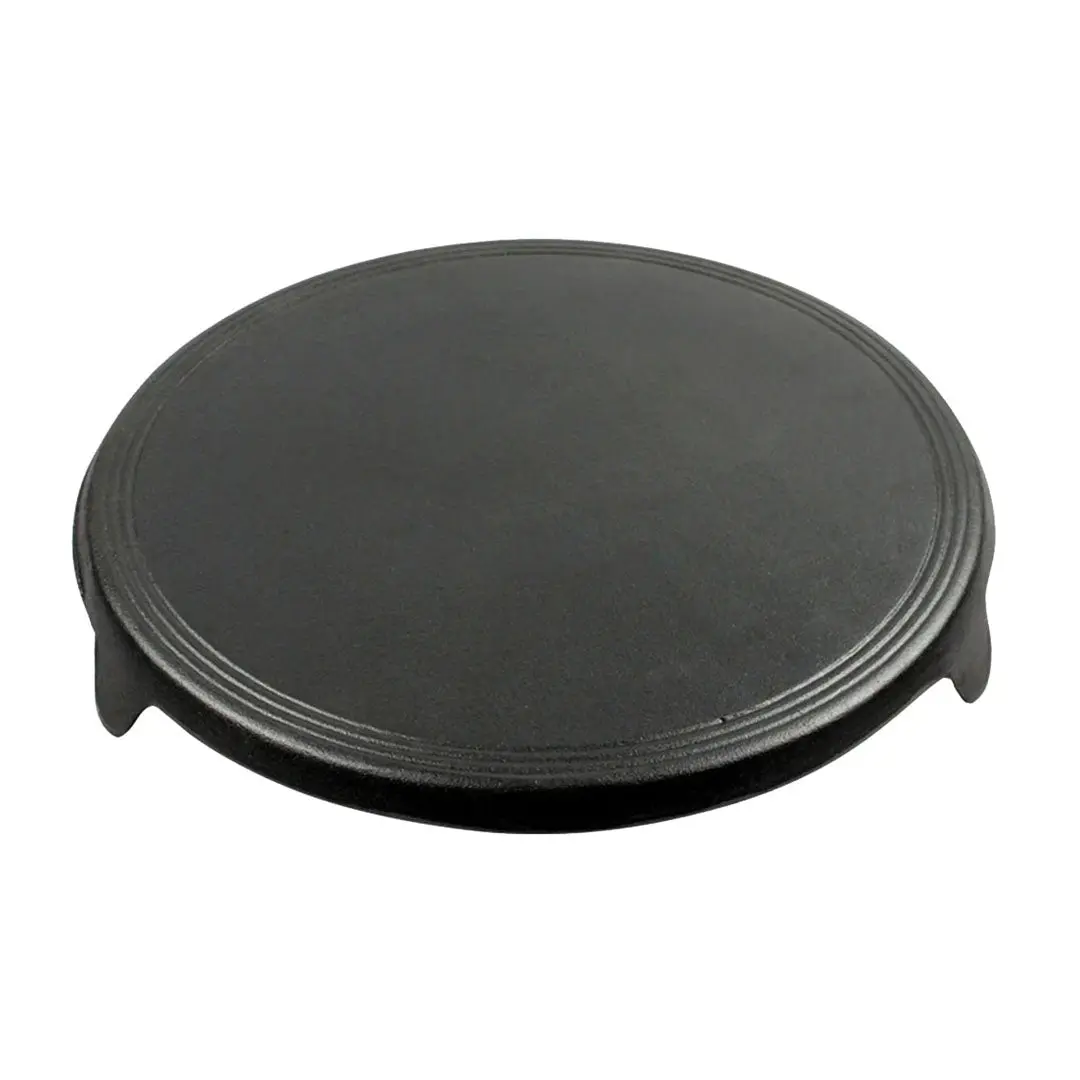 SOGA 33CM Reversible Round Cast Iron Crepes Pan Baking Cookie Pancake Pizza Bakeware - Home & Garden