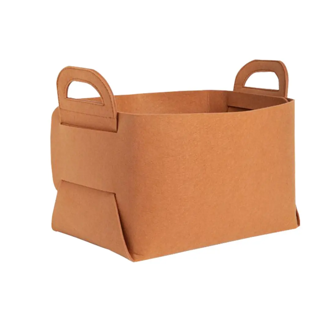 SOGA Large Coffee Foldable Felt Storage Portable Collapsible Bag Home Office Foldable Organiser with Carry Handles - Home & Garden